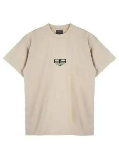 BB Paris Cotton Short Sleeve T-Shirt Beige - BALENCIAGA - BALAAN 2