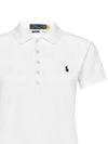 Women's Julie Embroidered Logo Short Sleeve Polo Shirt White - POLO RALPH LAUREN - BALAAN 5