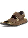 Men's 2ND Cozmo Leather Slippers Brown - ECCO - BALAAN 4