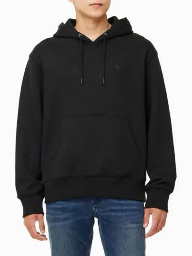 Jeans Monogram Back Logo Relaxed Fit Hoodie Black - CALVIN KLEIN - BALAAN 2