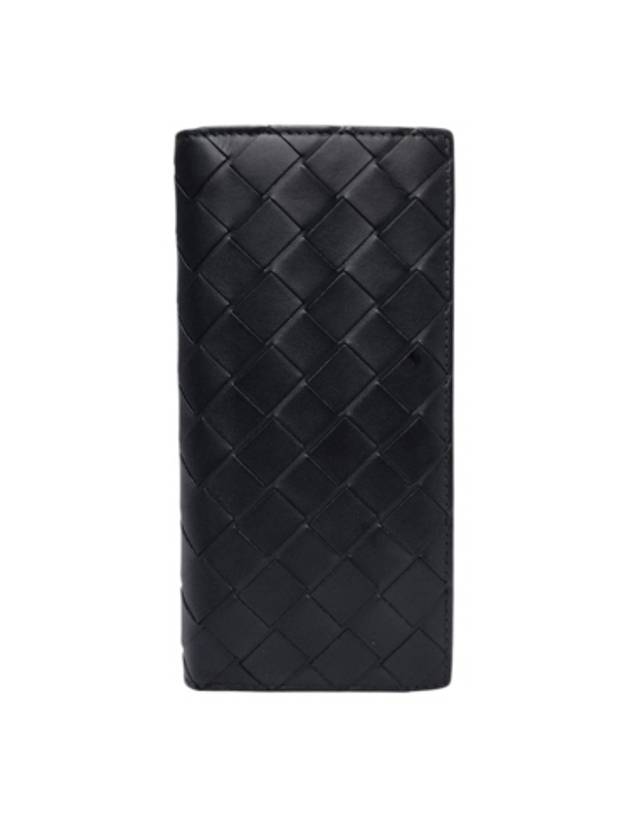 676593 Black Intrecciato Long Wallet - BOTTEGA VENETA - BALAAN 3