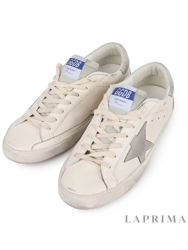 Super Star Suede Leather Low Top Sneaker White - GOLDEN GOOSE - BALAAN 9