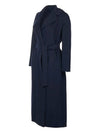 Poldo Wool Single Coat Midnight Blue - MAX MARA - BALAAN.