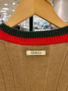 Web Rib Knit Cardigan Camel - GUCCI - BALAAN 5