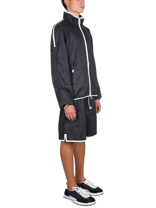 Quilted Ripstop Jersey Lining Track Jacket - THOM BROWNE - BALAAN 3