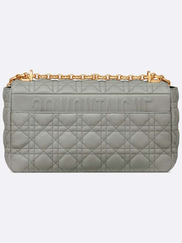 Caro Supple Cannage Calfskin Large Cross Bag Grey - DIOR - BALAAN 5