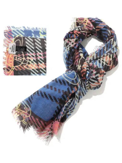 ORB Mac Andy Wrap Check Wool Silk Scarf - VIVIENNE WESTWOOD - BALAAN 2