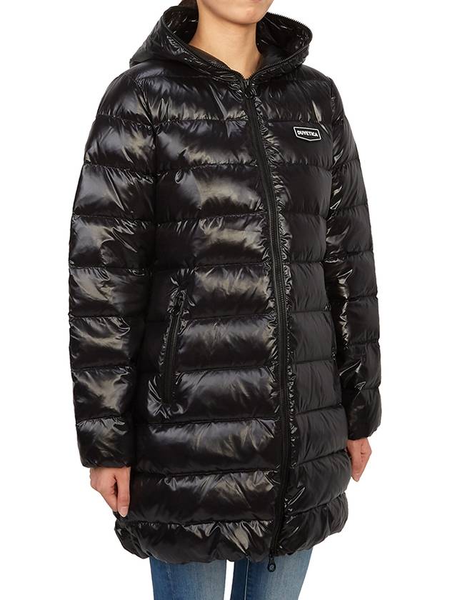 Women s Tile Dew Hooded Heavy Long Down Jacket VDDJ95835 BKS - DUVETICA - BALAAN 8