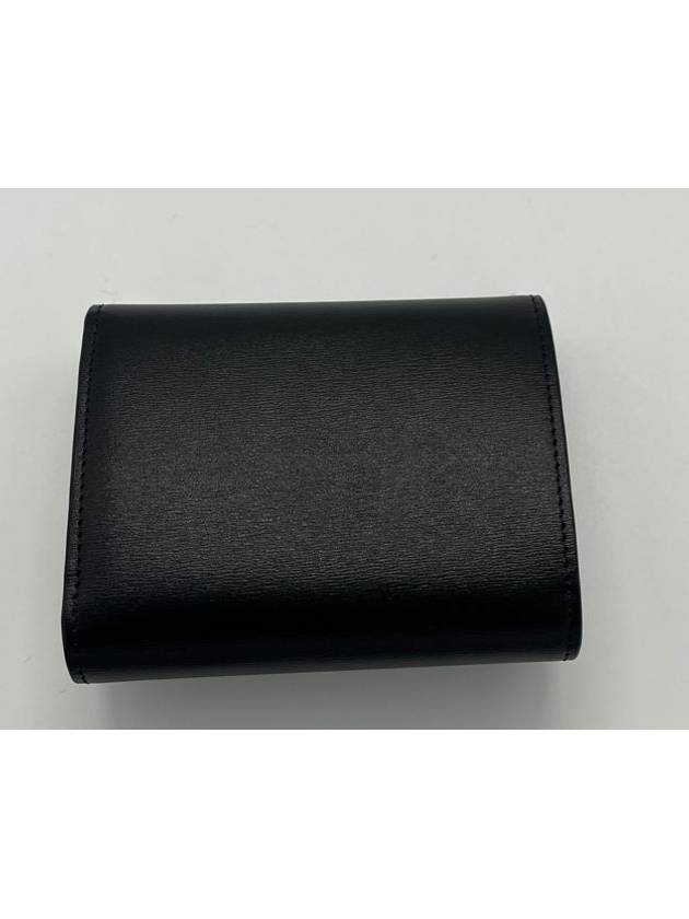 Shiny Triomphe Small Calfskin Half Wallet Black - CELINE - BALAAN 4