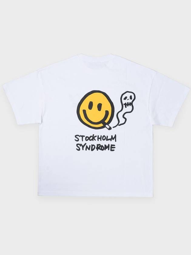 OVERSIZE FIT SMOKER TEE WHITE - STOCKHOLM SYNDROME - BALAAN 1