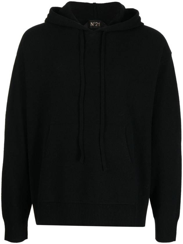 Numeroventuno logoprint tshirt docking longsleeve wool hoodie - Nº 21 - BALAAN 1