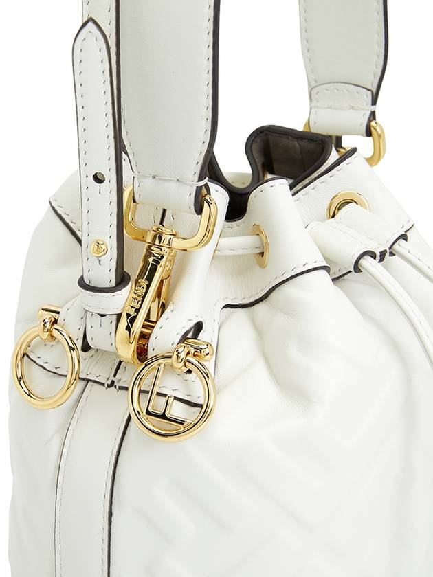 Mon Tresor FF Motif Leather Mini Bag White - FENDI - BALAAN 9