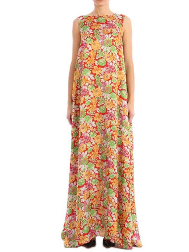 Floral Print Maxi Dress - PLAN C - BALAAN 1