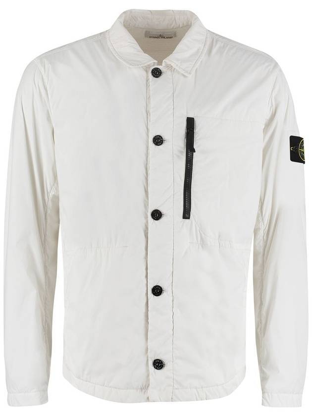 Skin Touch Nylon Garment Dyed Jacket White - STONE ISLAND - BALAAN 1