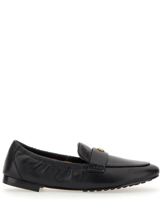 Ballet Double T Napa Leather Loafers Black - TORY BURCH - BALAAN 2