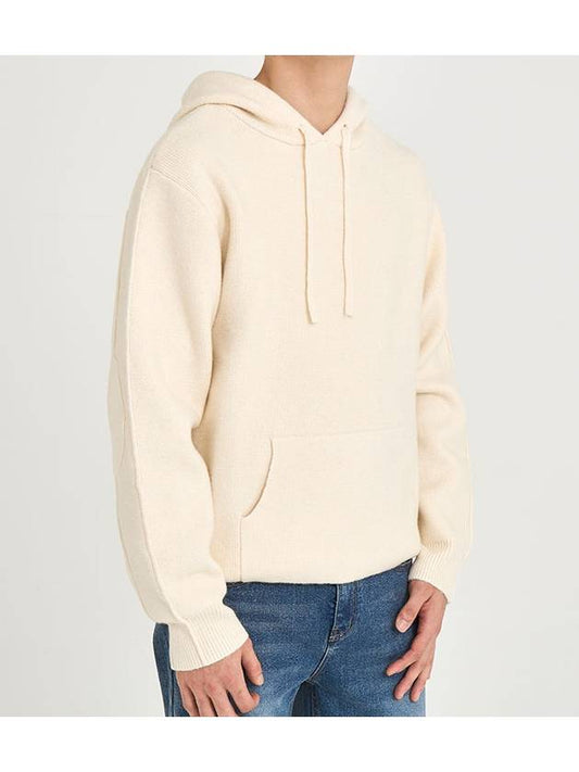 Overfit hood knit IVORY - BLACKBROWN - BALAAN 2