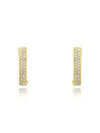 Dextera Octagon Small Hoop Earrings Gold - SWAROVSKI - BALAAN 2