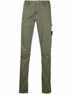 Men's Waffen Patch Straight Pants Sage Green - STONE ISLAND - BALAAN 1