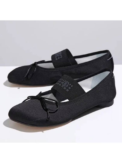 Anatomic Satin Ballerinas Flat Black - MAISON MARGIELA - BALAAN 2