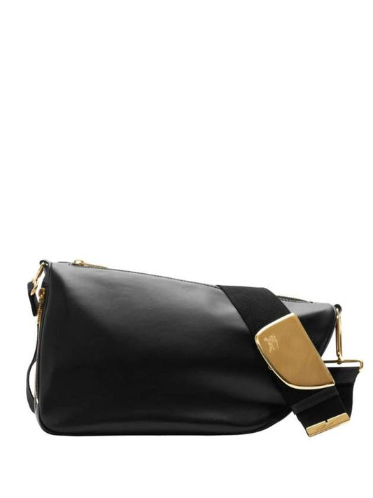 Medium Shield Leather Cross Bag Black - BURBERRY - BALAAN 1