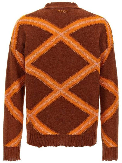 Marni 'Broken Macro Argyle' Cardigan - MARNI - BALAAN 2