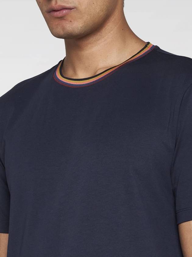 striped trim organic cotton T-shirt - PAUL SMITH - BALAAN 4