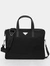 Men's Triangle Logo Briefcase Black - PRADA - BALAAN 4