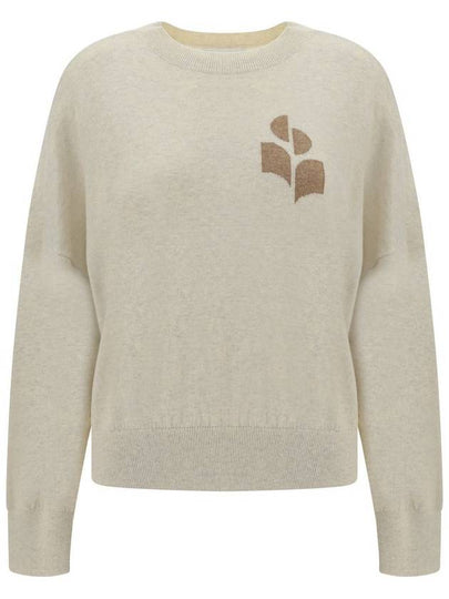 Marisans Logo Knit Top Light Grey - ISABEL MARANT - BALAAN 2