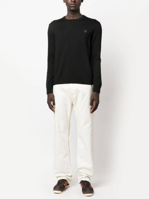 Fox Head Patch Regular Knit Top Black - MAISON KITSUNE - BALAAN 3