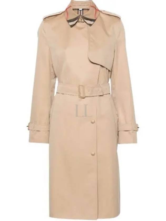 Check Belt Cotton Single Jacket Beige - BURBERRY - BALAAN 2