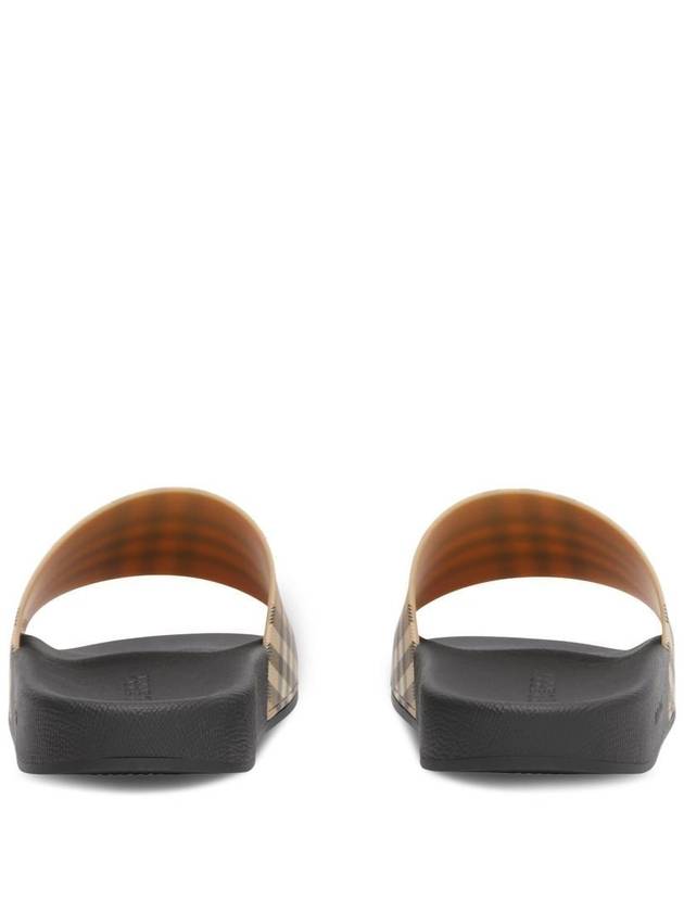 Check Furley Slippers Beige - BURBERRY - BALAAN 3