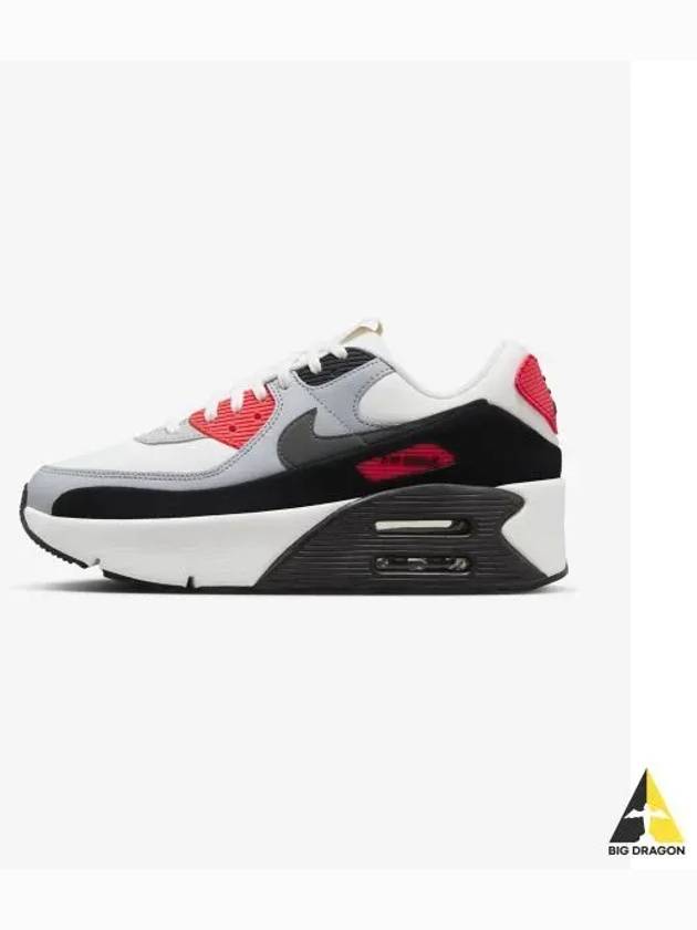 Air Max 90 LV8 Low Top Sneakers Summit White Black - NIKE - BALAAN 2