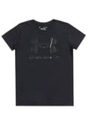 Sports Style Graphic Short Sleeve T-Shirt Black - UNDER ARMOUR - BALAAN 1