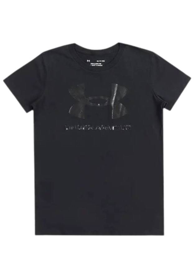 Sports Style Graphic Short Sleeve T-Shirt Black - UNDER ARMOUR - BALAAN 1