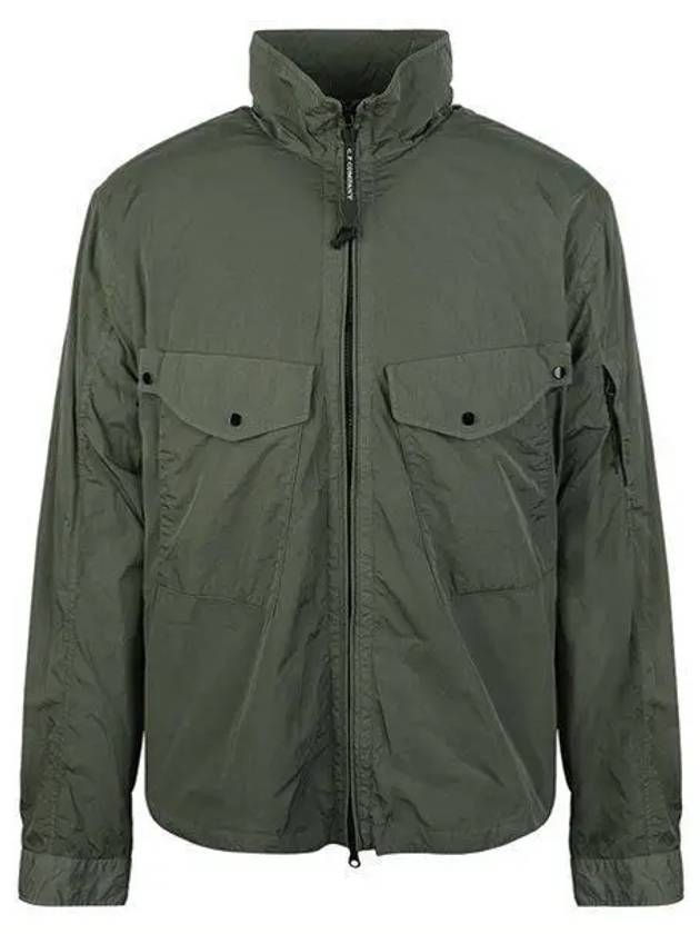 Chrome R Lens Wappen Overshirt Zip-Up Jacket Green - CP COMPANY - BALAAN 2