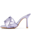 Metallic Lambskin Lido Sandal Heels Purple - BOTTEGA VENETA - BALAAN 5