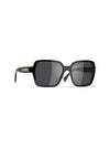 Eyewear Side Logo Square Sunglasses Black A71305 X08101 S2214 - CHANEL - BALAAN 1