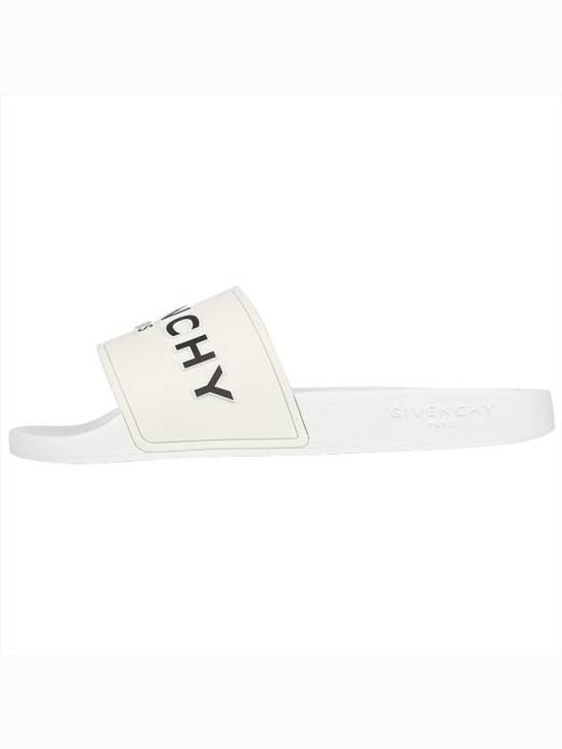 Logo Band Rubber Slippers White - GIVENCHY - BALAAN 4