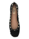 Rock Stud Ballerina Flat Black - VALENTINO - BALAAN 3