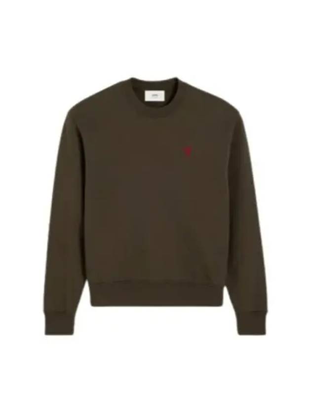 De Coeur Embossed Logo Crewneck Sweatshirt Brown - AMI - BALAAN 2