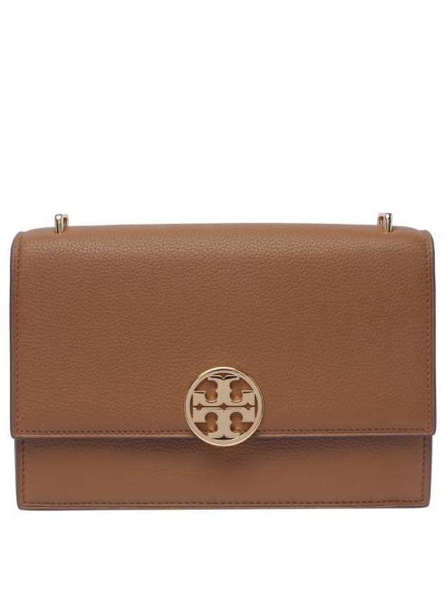 Miller Leather Cross Bag Brown - TORY BURCH - BALAAN 1