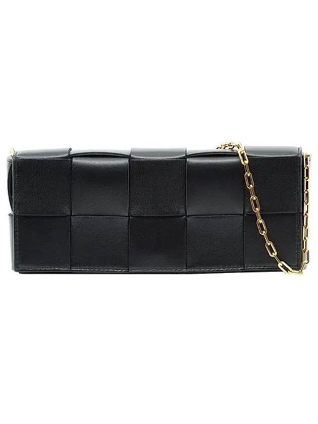 Cassette Bag Pouch On Chain Shoulder Bag Black - BOTTEGA VENETA - BALAAN 2