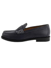 Granville Grained Calfskin Loafers Navy - DIOR - BALAAN 4