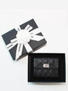 Boy  Small Flap Wallet Caviar Leather & Ruthenium Black - CHANEL - BALAAN 2