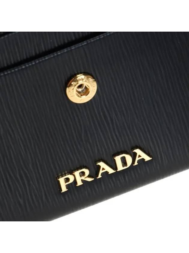 Vitello leather card wallet black - PRADA - BALAAN 8