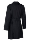 Men's Wool Trench Coat Black - DOLCE&GABBANA - BALAAN.