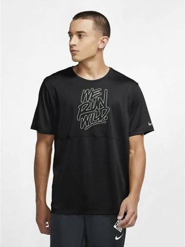 01CU6010010Dry Fit We Run Mild TshirtBlack - NIKE - BALAAN 1