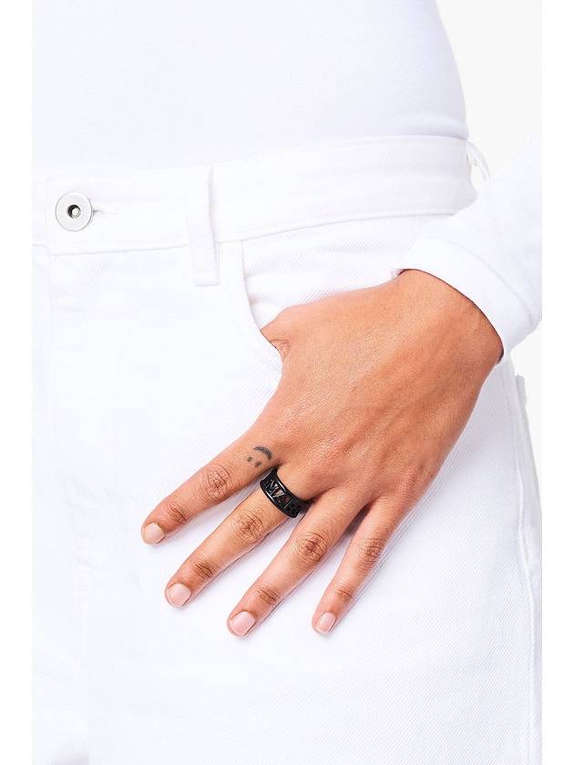 Monogram Metal Logo Ring_Black (2S3JRN002J20-001) - MARC JACOBS - BALAAN 4