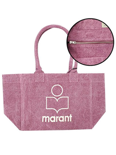 Yenky Zipper Logo Washed Cotton Tote Bag Pink - ISABEL MARANT - BALAAN 2