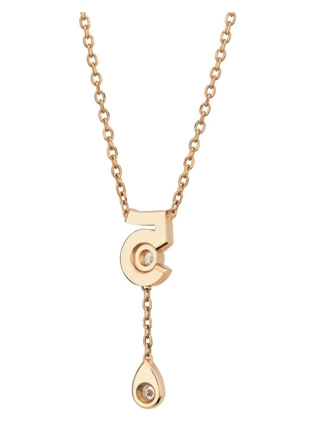 Extrait De N°5 Diamond Pendant Necklace Gold - CHANEL - BALAAN 4